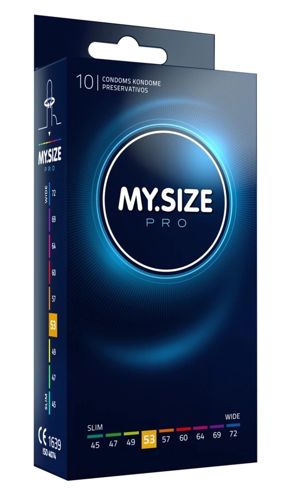 MY.SIZE PRO 53 mm 10 szt. – precyzyjne prezerwatywy Vytex, bezzapachowe