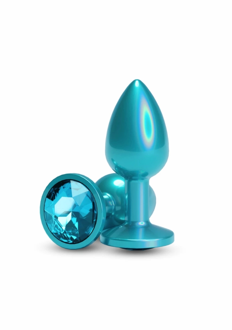 Doc Johnson Iridescent Plug Small – chromowany, opalizujący model anatomiczny, rozmiar S