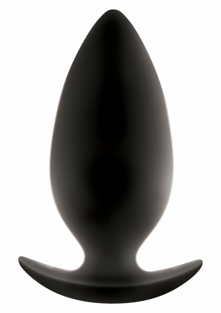 Renegade Spades Large anatomiczny silikonowy korek, gładka powierzchnia, czarny