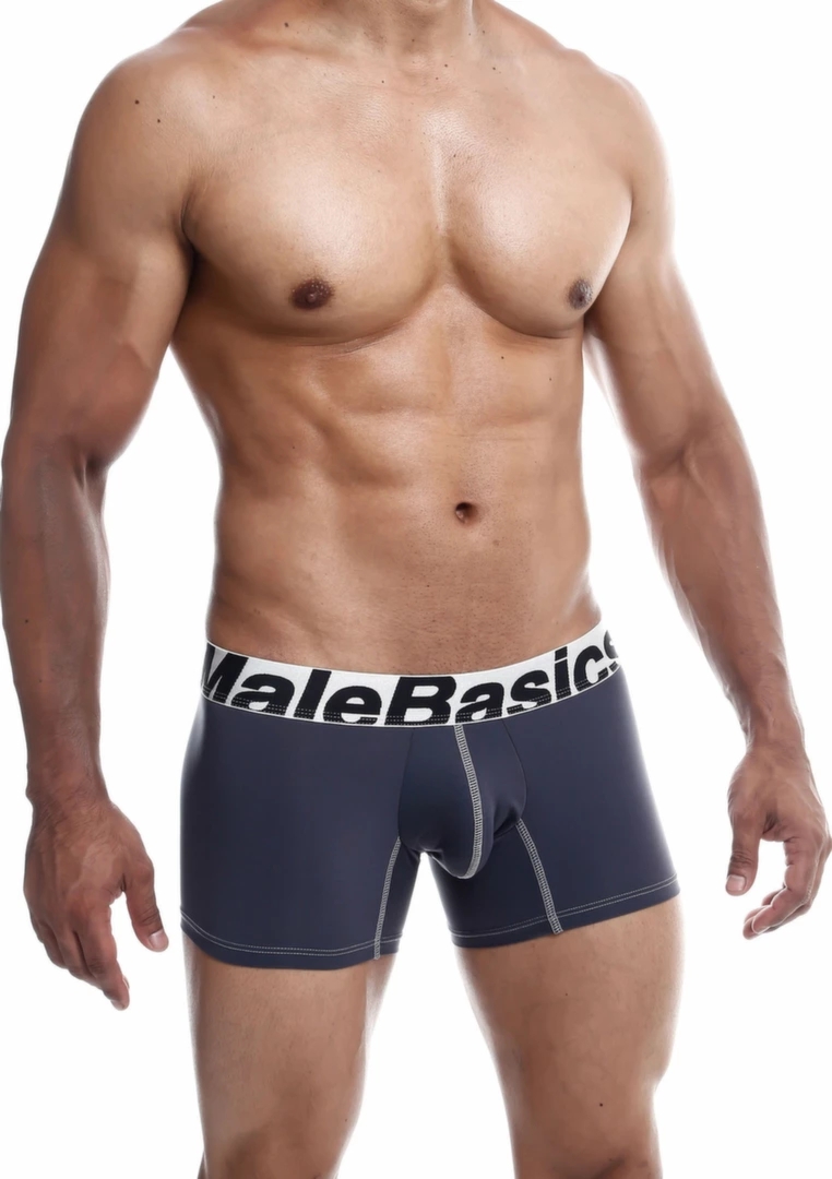 MaleBasics Microfiber Boxer czarne bokserki męskie L z oddychającej mikrofibry i elastycznym pasem