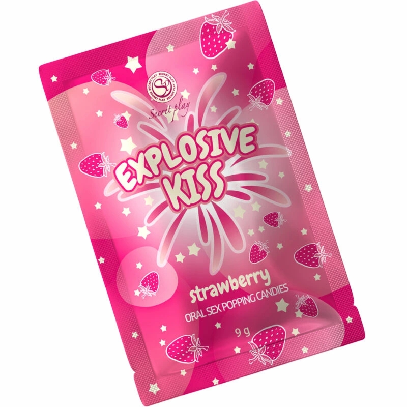 Secret Play Popping Candies truskawkowe 9g – musujące cukierki w saszetce, efekt trzaskania