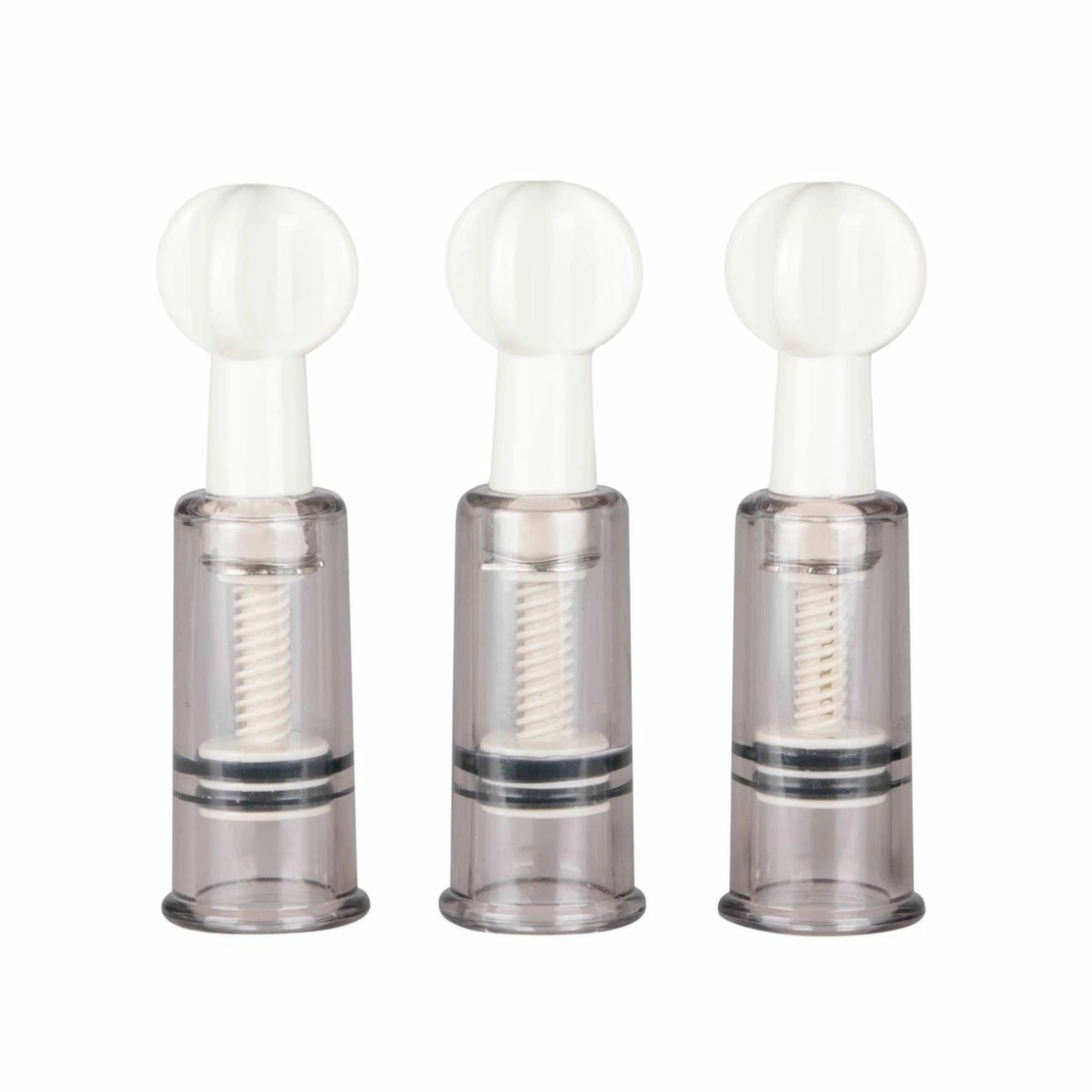 EasyToys Zestaw 3 Przyssawek z Systemem Regulacji Podciśnienia – ABS, silikon