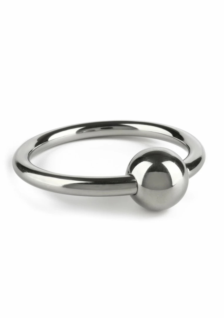 Mr. Steel Ball Closure C-Ring 50mm stalowy pierścień z kulką, anatomiczny, minimalistyczny