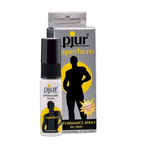 Pjur Superhero Performance Spray 20 ml – pielęgnacyjny spray intymny dla mężczyzn, bez lidokainy