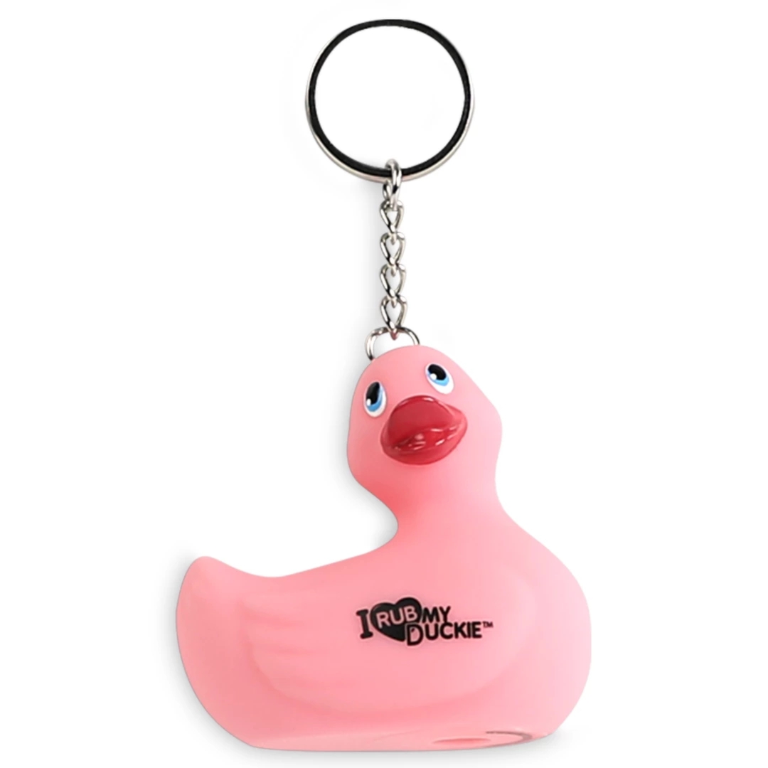 Big Teaze Toys I Rub My Duckie breloczek mini kaczuszka różowa, designerski gadżet do kluczy