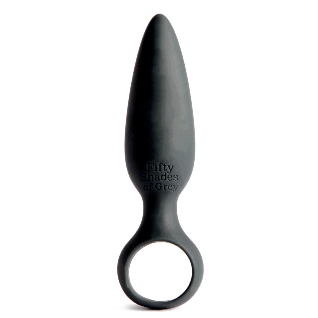 Fifty Shades of Grey Something Forbidden silikonowy plug anatomiczny 10,8 cm, z pętelką