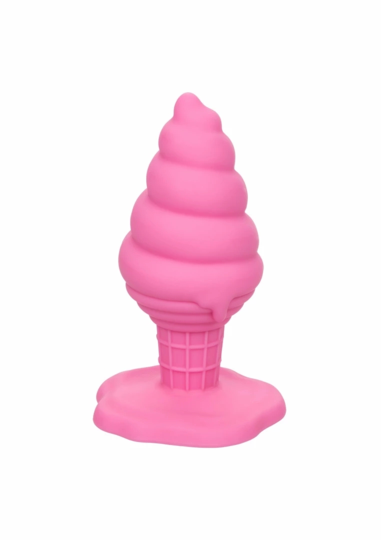 CalExotics Yum Bum Ice Cone silikonowy korek analny z przyssawką, kolorowy, płynny silikon