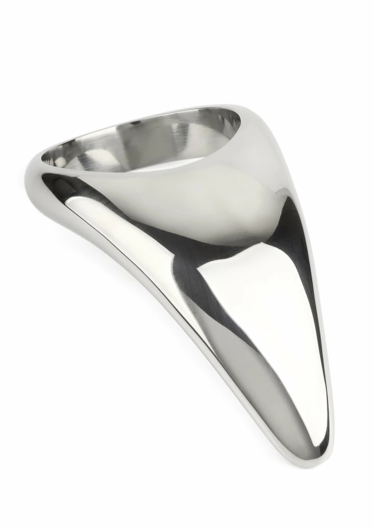 Mr. Steel Teardrop C-Ring 55mm stalowy pierścień anatomiczny, łezkowaty kształt, polerowana stal