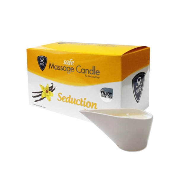 SexShop - Świeca do masażu waniliowa - Safe Massage Candle Seduction Vanilla Wanilia