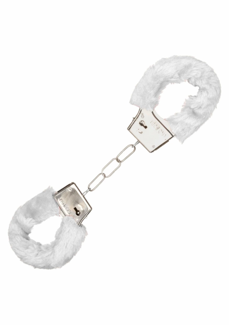Playful Furry Cuffs kajdanki z miękkim futerkiem, regulowane, metalowe, czarne, 2 klucze
