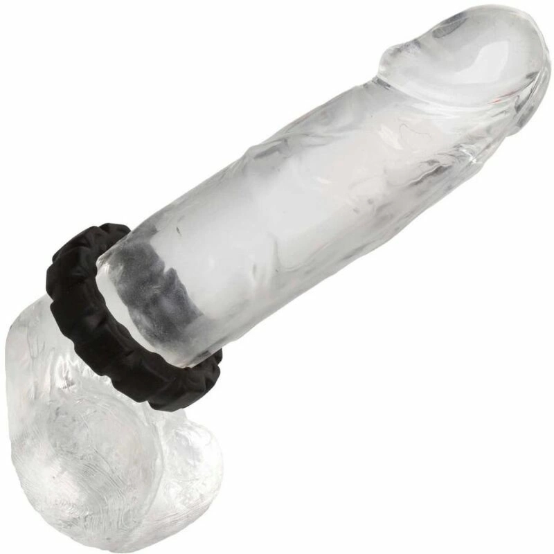 CalExotics Alpha Prolong Ring silikonowy pierścień anatomiczny czarny 2,5 cm wodoodporny