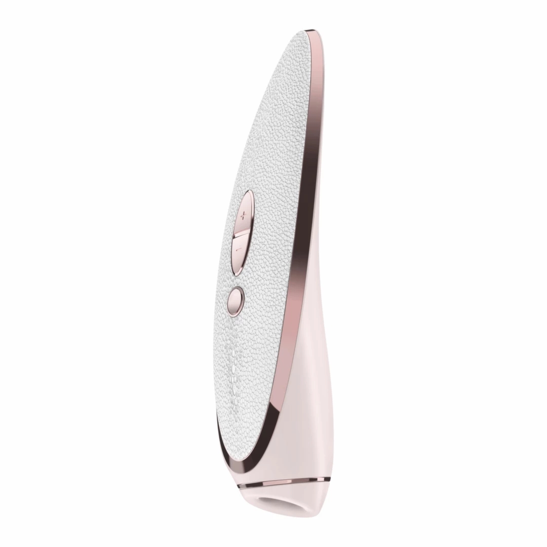 Satisfyer Pret-A-Porter luksusowy masażer powietrzny z wibracjami, silikon i skóra, różowy