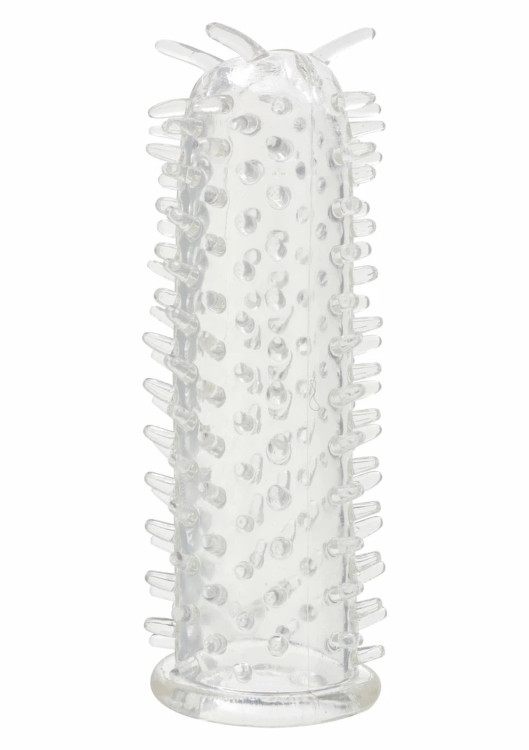 ToyJoy Seduction Sleeve elastyczna nakładka intymna TPR transparentna z teksturą i wypustkami