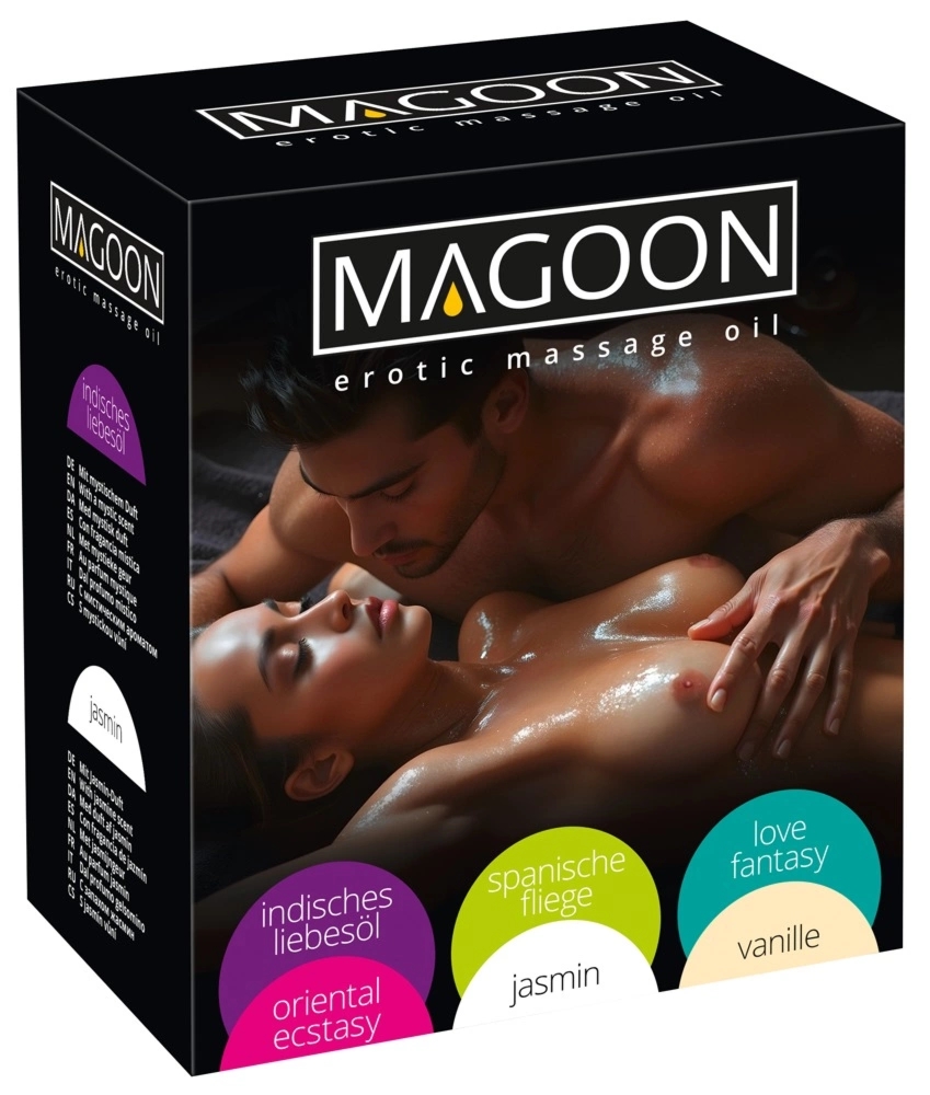 Magoon Zestaw 6 Olejków do Masażu 6x200ml – Wanilia, Jaśmin, Orientalne Aromaty