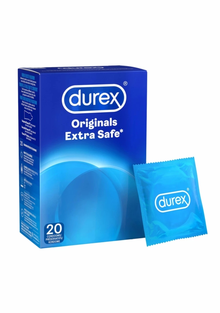 Durex Extra Safe 3x20 szt. – prezerwatywy grubszy lateks, dodatkowy żel, anatomiczny kształt