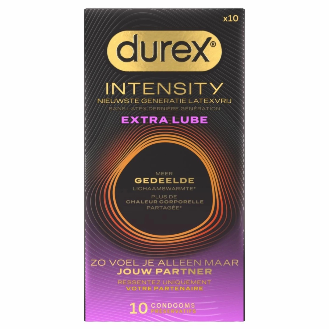 Durex Intensity Extra Lube 10 szt. – prezerwatywy nitrilowe, dodatkowe nawilżenie, bez lateksu