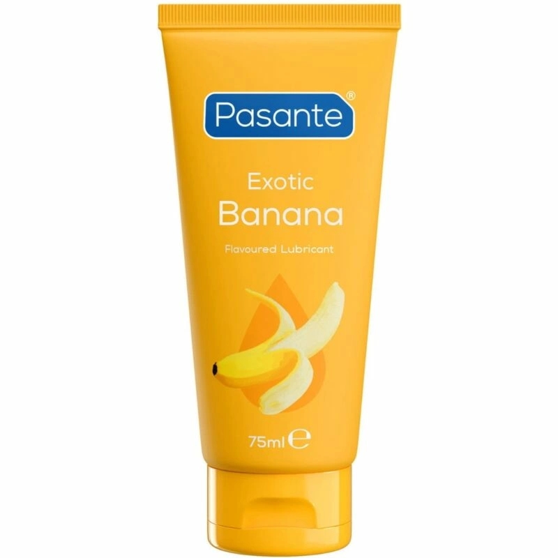 Pasante Lubrykant na bazie wody Banana 75 ml – smakowy, wegański, butelka z pompką