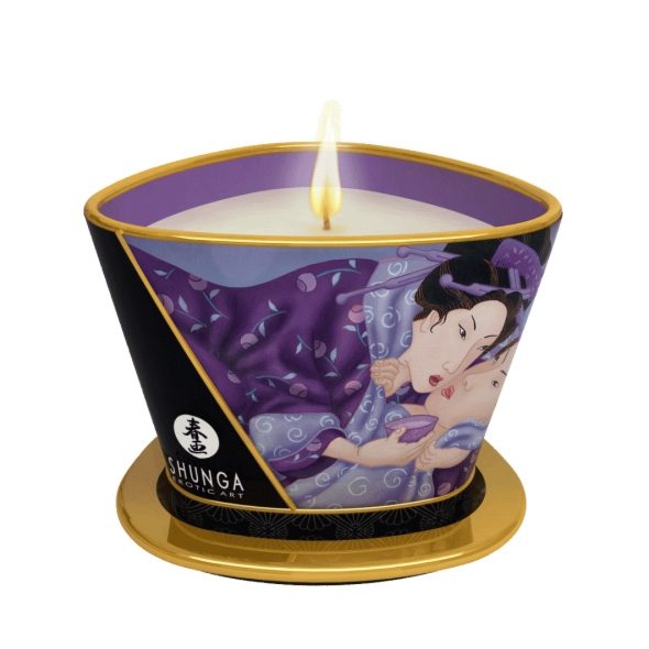SexShop - Duża świeca do masażu - Shunga Massage Candle owoce egzotyczne