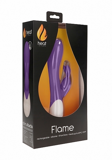 PODGRZEWANY wibrator STYMULATOR łechtaczki FLAME - Flame - Rechargeable Heating G-Spot RabbitÂ Vibrator - Purple