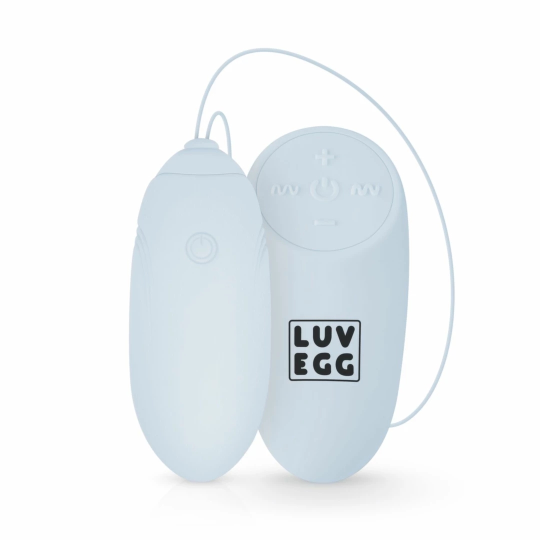 LUV EGG Blue – Zdalny system intymny silikonowy, 12 programów, wodoodporny, USB, niebieski