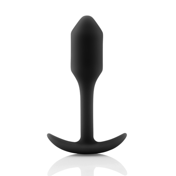 Sexshop - B-Vibe Snug Plug 1 Czarny - Plug analny z obciążnikiem