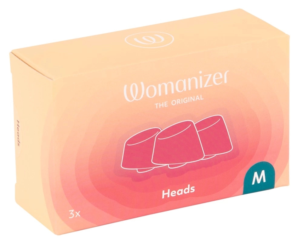 Womanizer W-Heads 3x M – Zapasowe nasadki stymulujące M do DUO 2, silikon medyczny