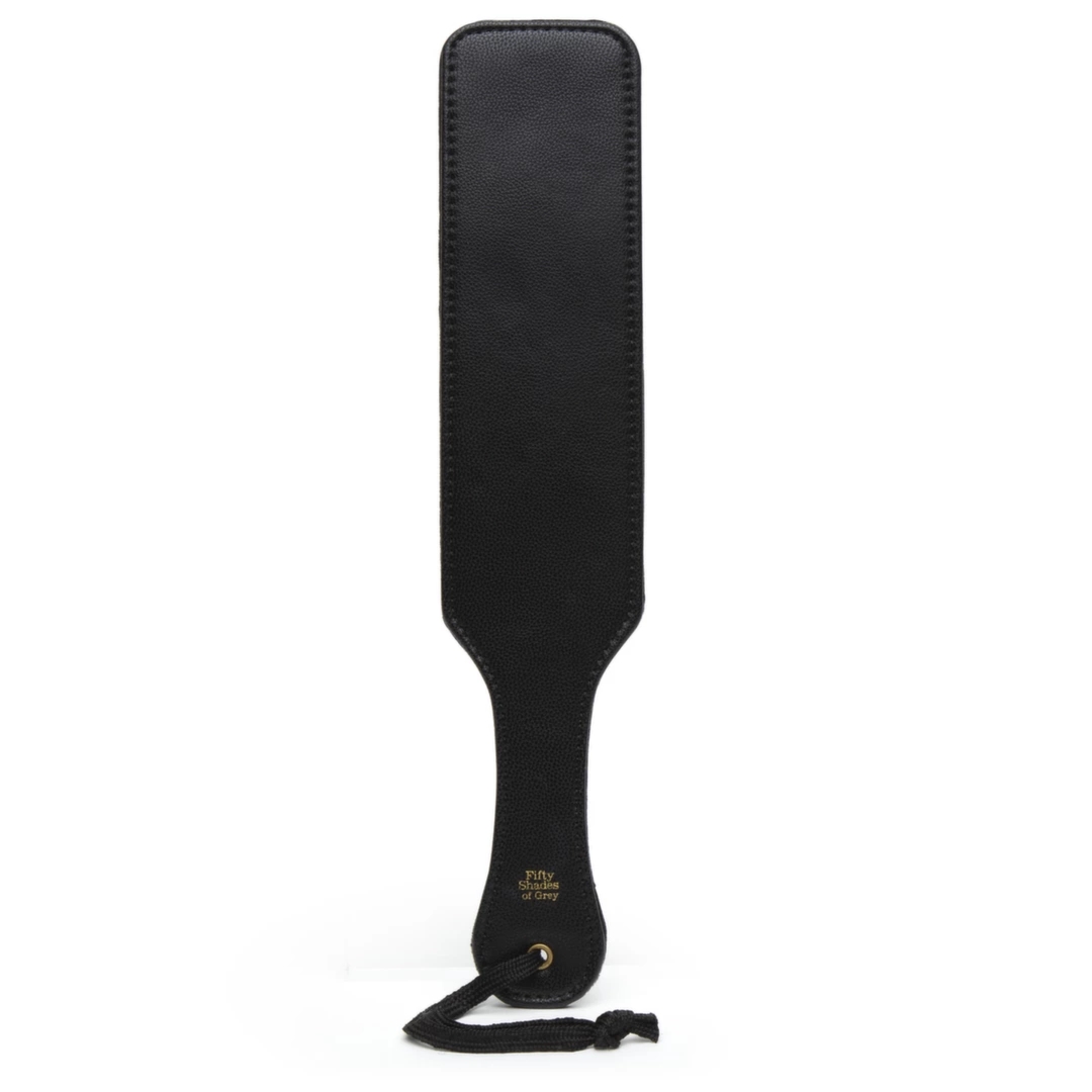 Fifty Shades of Grey Bound to You Paddle – elegancka packa skórzana, dwustronna, czarna