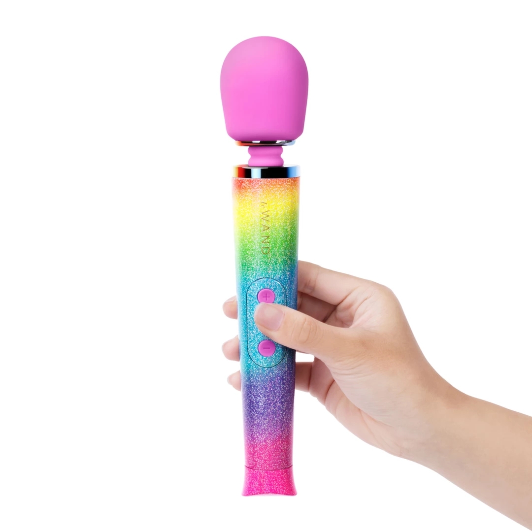 Le Wand Petite All That Glimmers Rainbow Ombre – masażer wielofunkcyjny, 10 intensywności, silikon