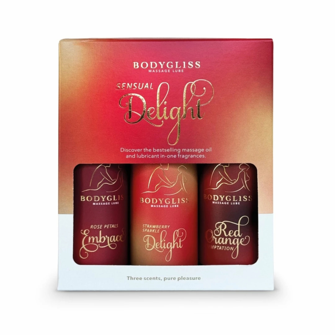 BodyGliss Travel Edition 3-pack – zestaw mini żeli aromatycznych 3x30ml, Red Orange, Rosepetals