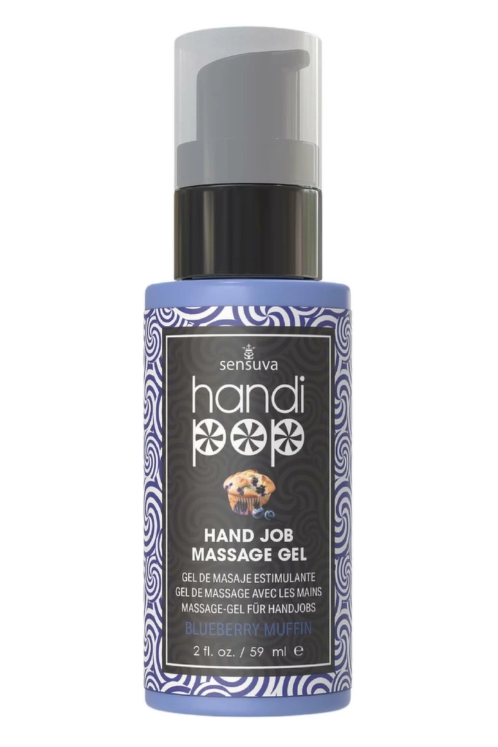 Sensuva HandiPop Edible Massage Gel Blueberry Muffin 59ml jadalny żel do masażu, smak muffinki