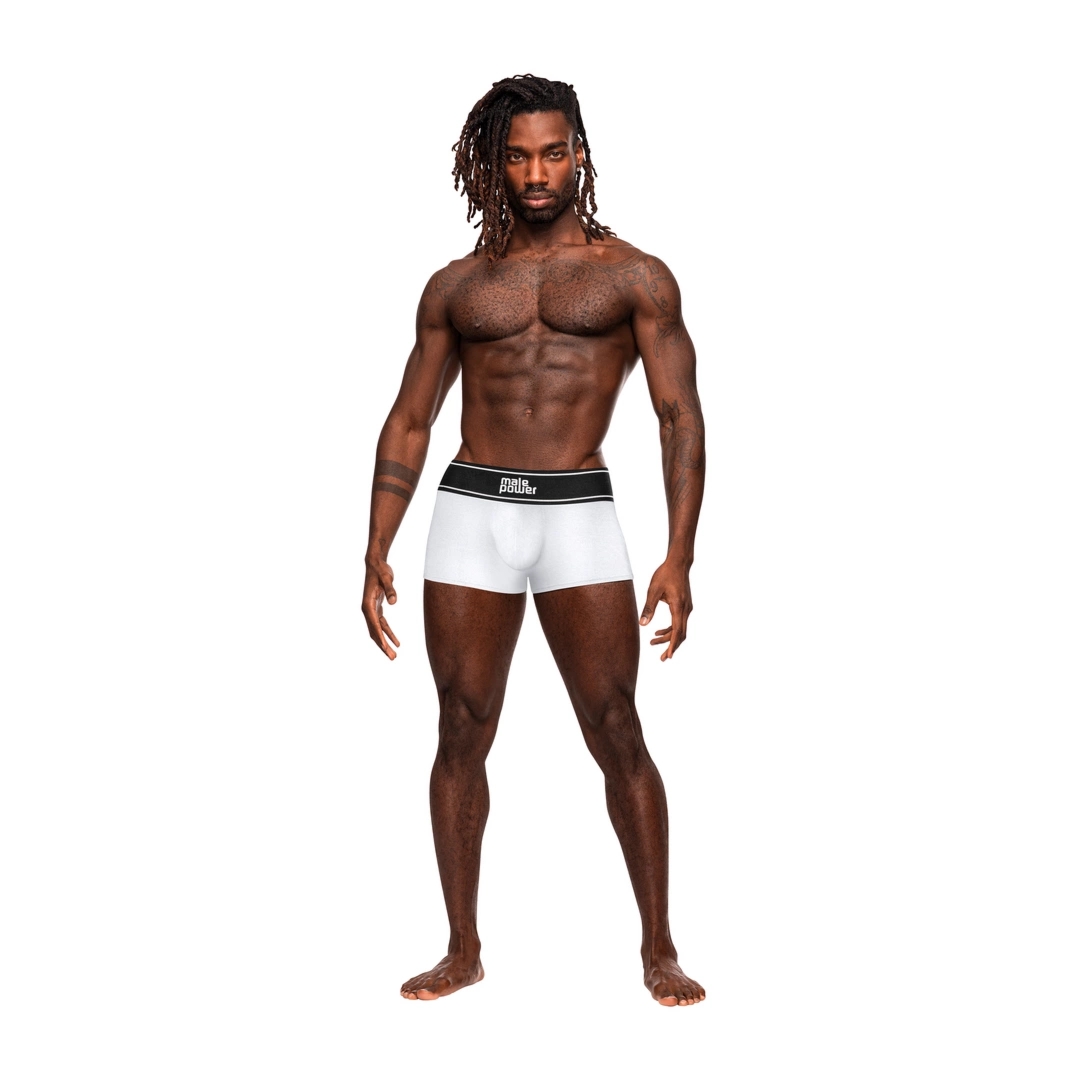 Male Power Pouch Short Modal Rib szorty męskie L czarne z anatomiczną kieszenią