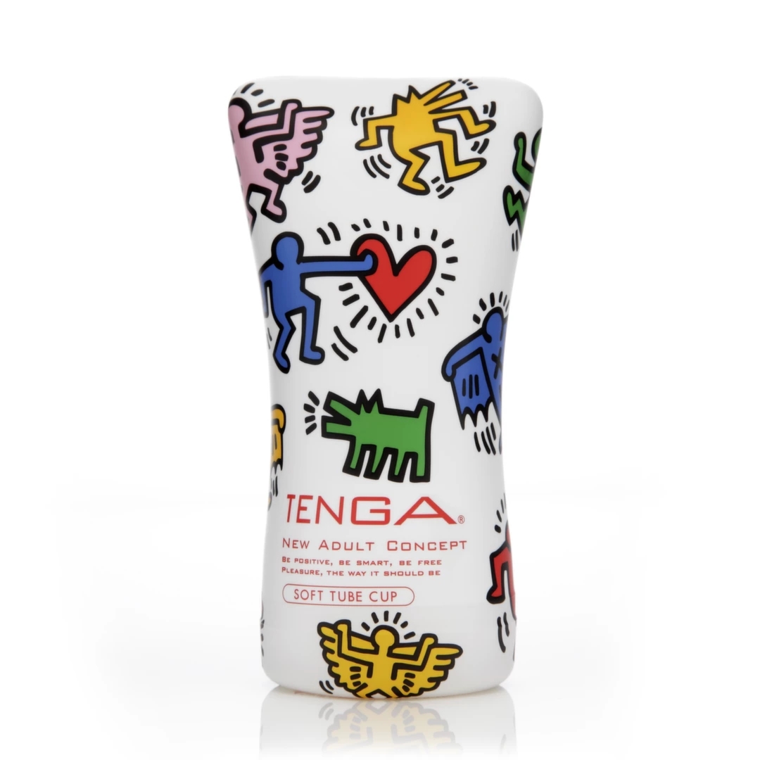 Tenga Keith Haring Soft Tube Cup anatomiczna maszyna intymna, miękka tuba, limitowana edycja