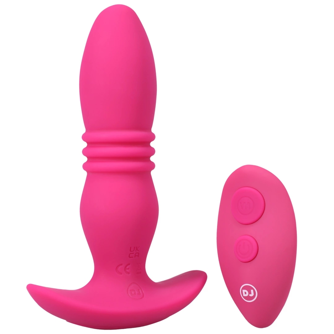 Doc Johnson A-Play Rise silikonowy korek z pilotem bezprzewodowym, USB, wodoodporny
