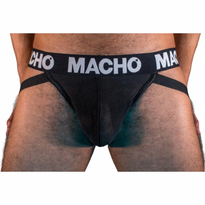 Macho MX25NN Jockstrap Czarny L – elastyczny, półprzezroczysty, sportowy krój