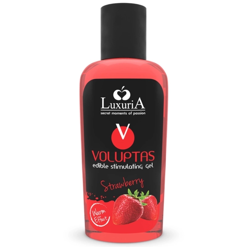 Intimateline Luxuria Voluptas żel masażowy truskawkowy 100ml – rozgrzewający, nawilżający, jadalny