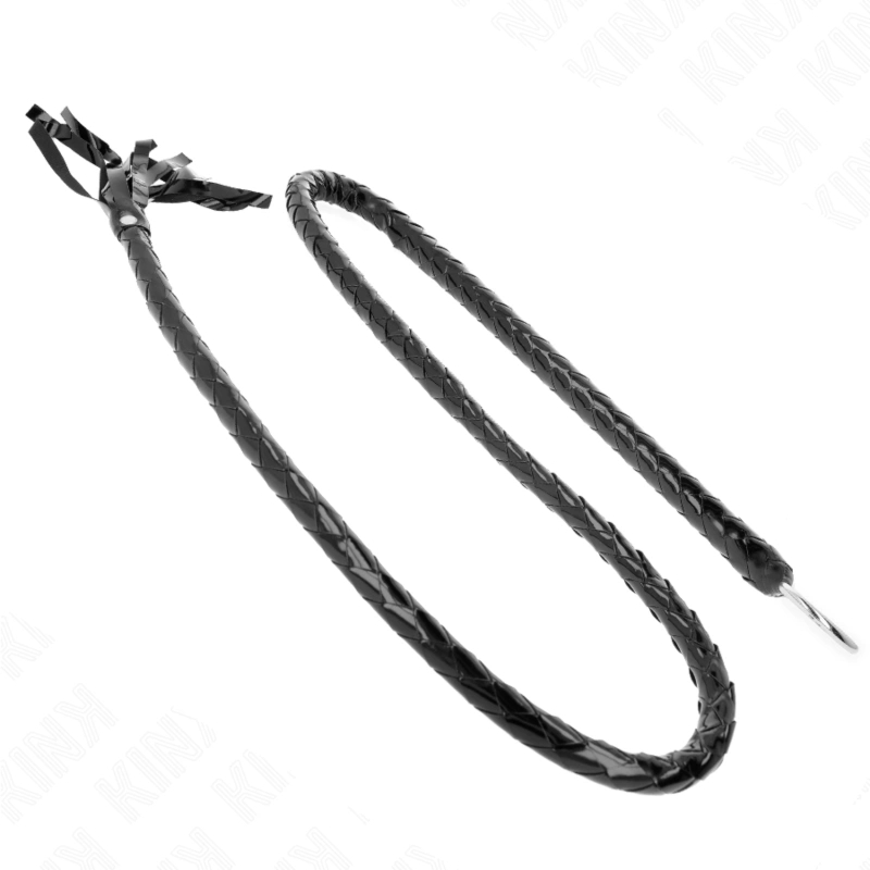 KINK Długi Błyszczący Bat PCV 138 cm – Precyzyjny Model z Ergonomicznym Uchwyt