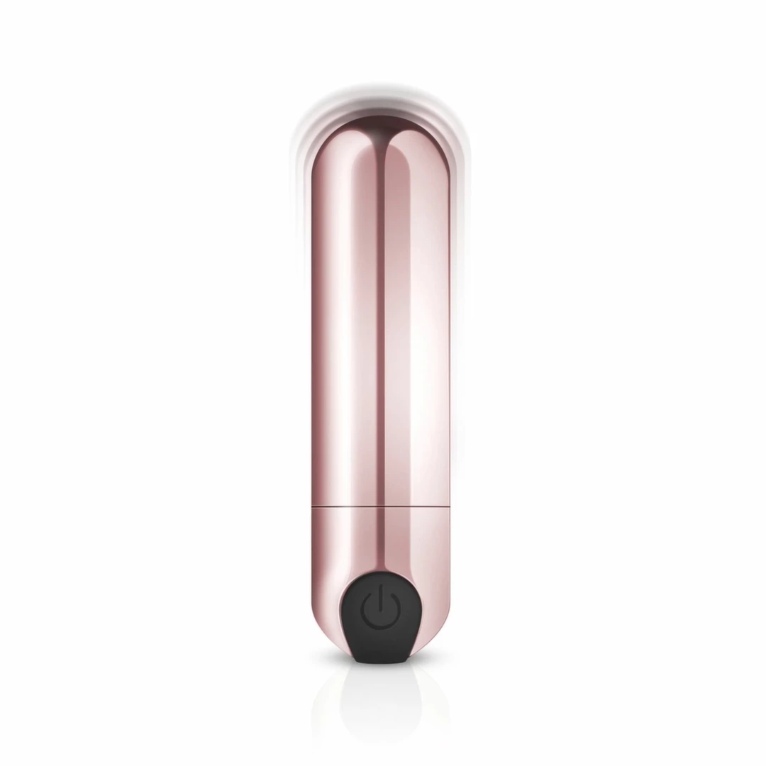 Rosy Gold Bullet Vibrator – miniaturowy model 10 trybów, ładowanie USB, różowe złoto