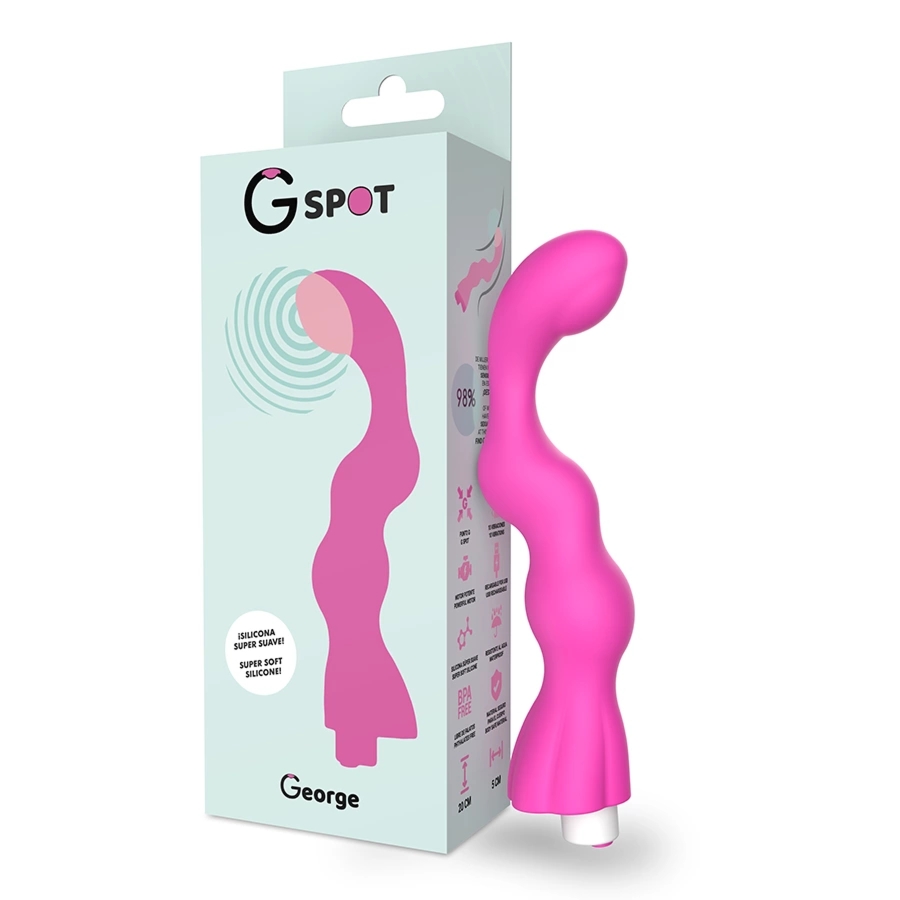 G-SPOT George – masażer punktu G, silikon medyczny, 10 programów, ładowanie USB, 200 mm