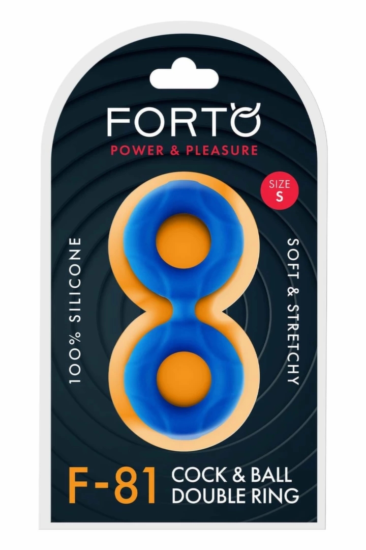 FORTO F-81 Double Ring 44mm Niebieski podwójny pierścień silikonowy anatomiczny