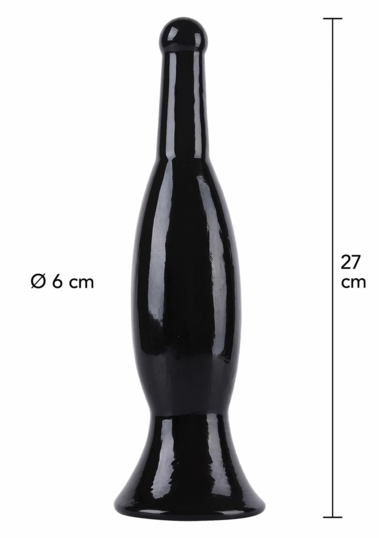 HIDDEN DESIRE Extreme Slider 27cm anatomiczny model XXL, szeroka podstawa, PVC, czarny