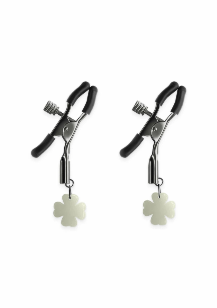NS Novelties Nipple Clamps G4 regulowane klamry metalowe z silikonowymi końcówkami