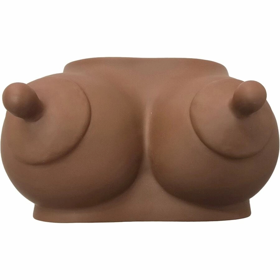 Diverty Skarbonka Dekoracyjna w Kształcie Biustu Dark Tone 20 cm – anatomiczny model, guma