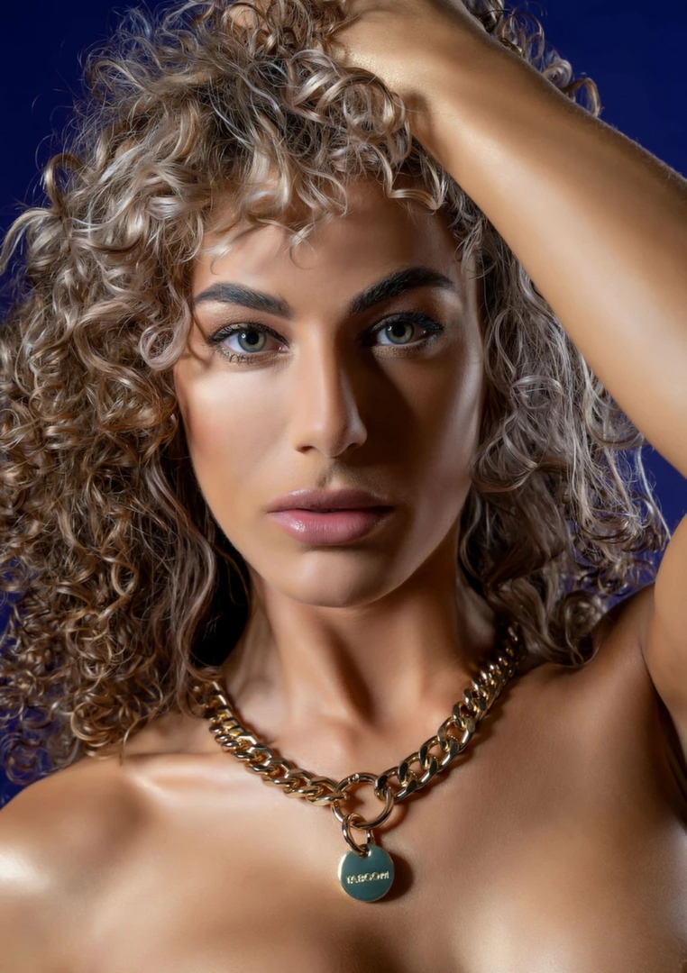 TABOOM Dona Statement Collar metalowy naszyjnik w kolorze rożowego złota, lśniąca powierzchnia