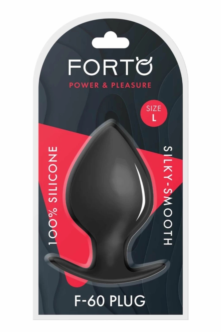 FORTO F-60 SPADE Large Black silikonowy model anatomiczny, anchor base, duży, czarny