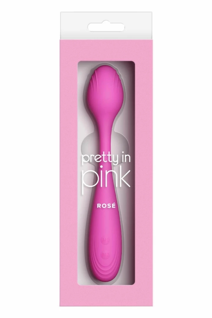 Pretty in Pink Rose Pink – silikonowy model z podwójnym napędem, 16 trybów, IPX7