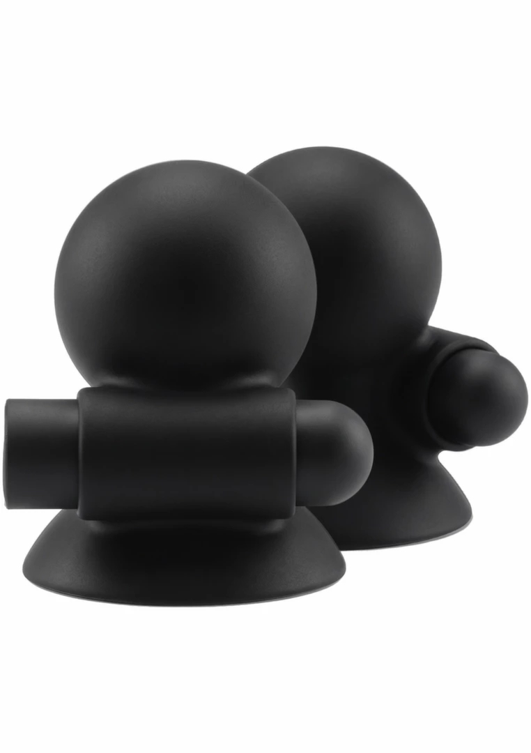 She.E.O Vibrating Silicone Nipple Suckers silikonowe nakładki podciśnieniowe z wibracją, ładowalne, fioletowe