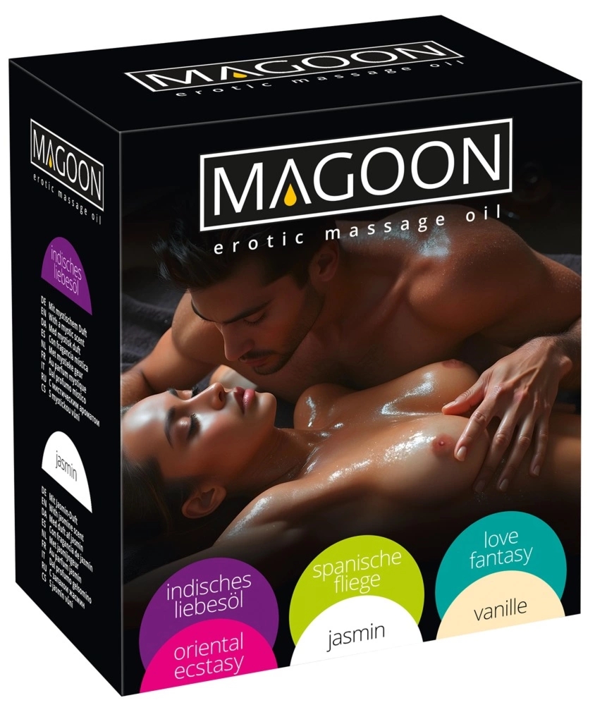 Magoon zestaw olejków do masażu 6x100ml, różne kompozycje zapachowe