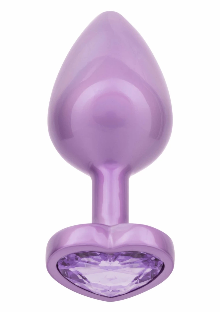 CalExotics Jewel Diamond Heart Plug Large – model z kryształem serce, rozmiar L, bez niklu