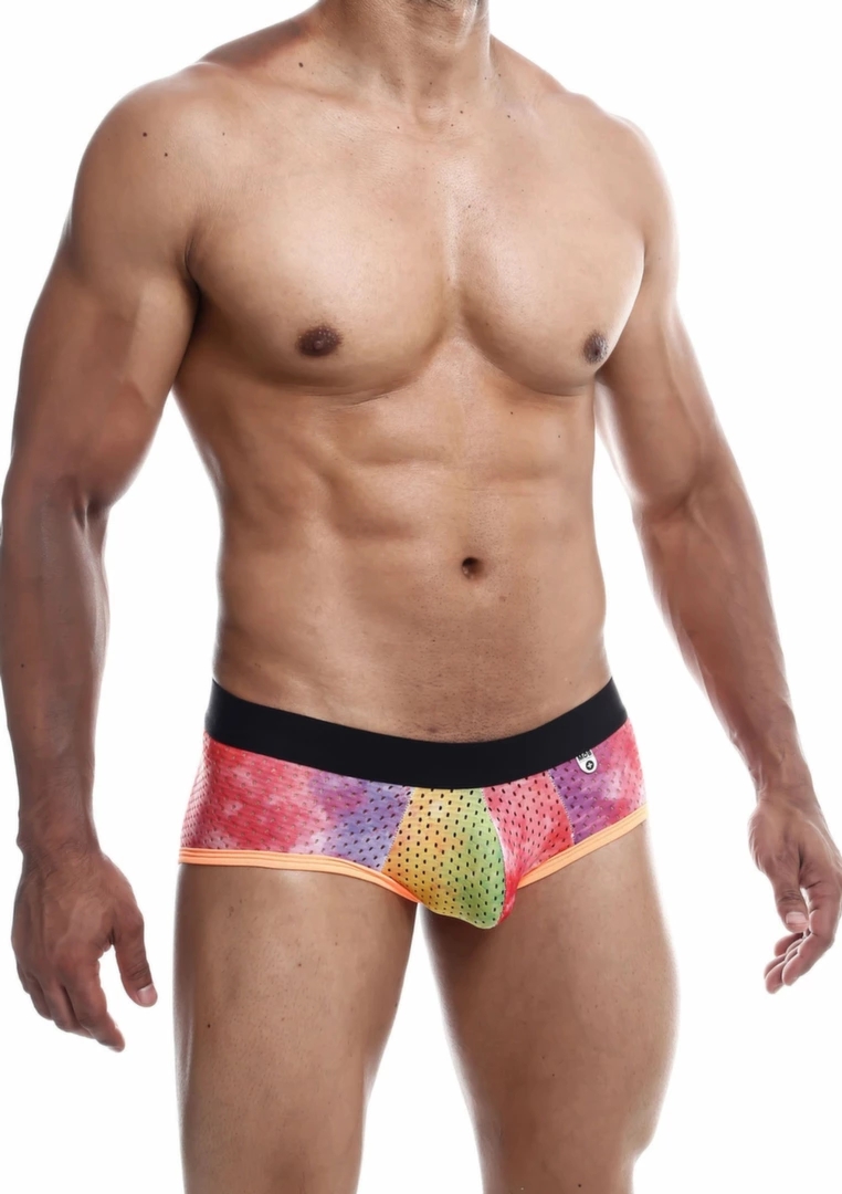 MOB Aero Brief – komfortowe slipy z przewiewnej tkaniny, kolorowy wzór, anatomiczny krój