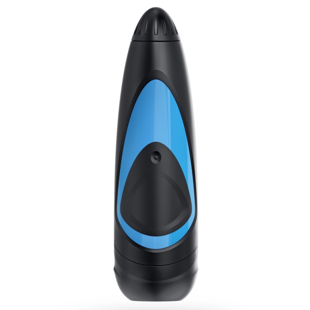 Satisfyer Men Air Pressure – maszyna intymna, regulowane ciśnienie powietrza, wkładka cyberskora, czarna